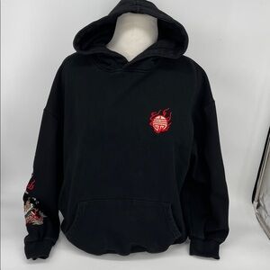 Niepce Inc. Streetwear Men’s Dragon Embroidered Graphic Hoodie Size Large